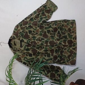 Camouflage Jacket, Traditional Brown/ Green Cami Pattern, Cotton. M/L